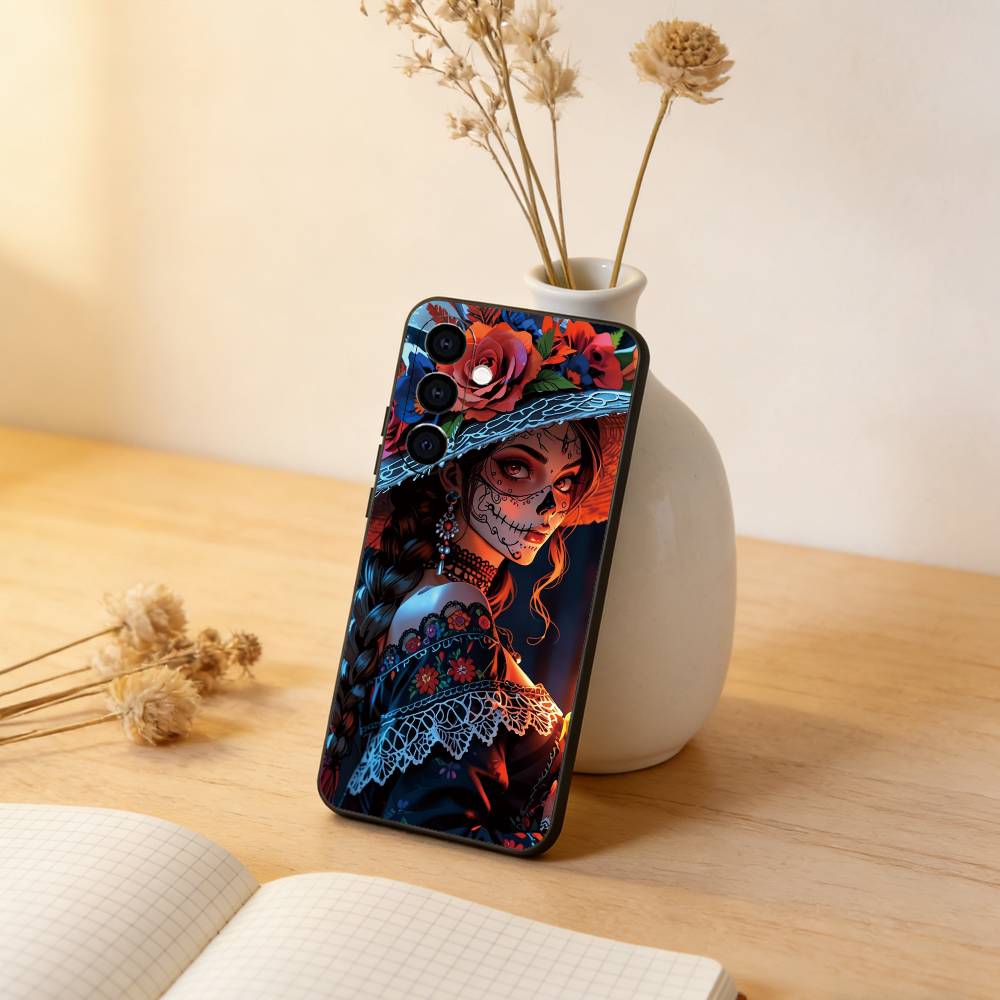 Mexican Catrina Skull Girl Phone Case For Samsung Galaxy A73,A72,A71,A70,A53,A52,A51,Soft Silicone Black Cover Samsung a22 4g
Mexican Catrina Skull Girl Phone Case For Samsung Galaxy A73,A72,A71,A70,A53,A52,A51,Soft Silicone Black Cover Samsung a22 4g