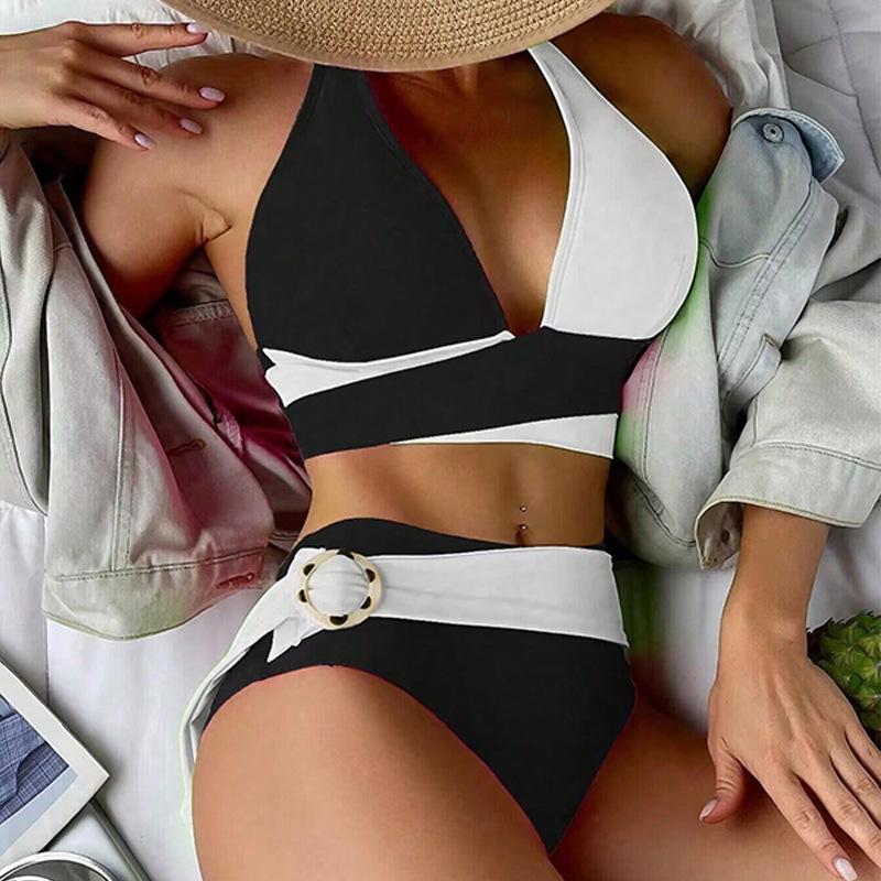 2025 Color Block Lace-Up Bikini Split Swimsuit - High-End Women s Beach & Hot Spring Swimwear Medium чорний/білий
2025 Color Block Lace-Up Bikini Split Swimsuit - High-End Women s Beach & Hot Spring Swimwear Medium чорний/білий