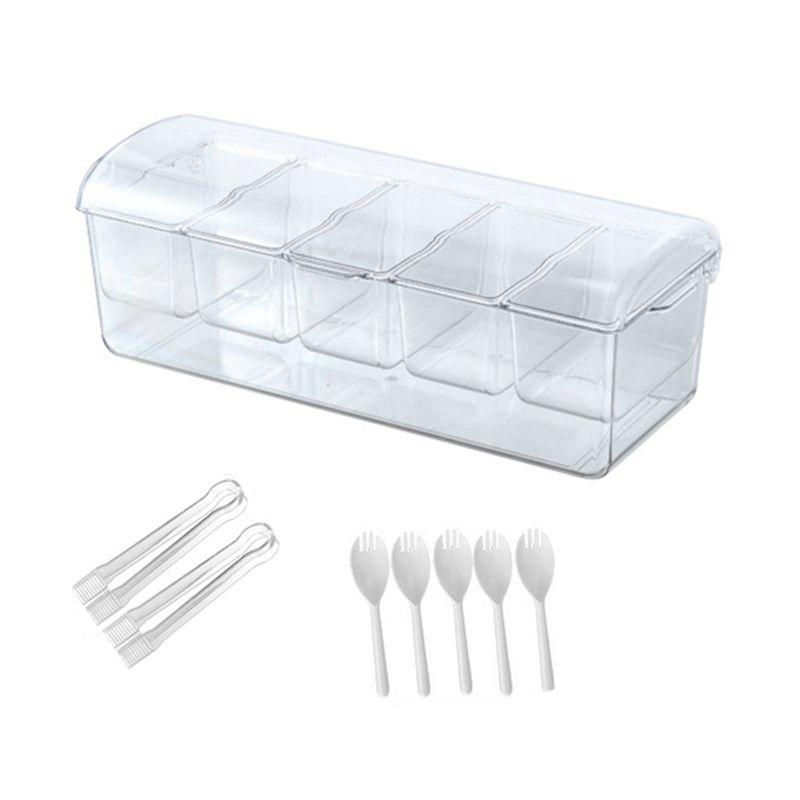 Aug. Ice Chilled Condiment Tray With 5 Containers, Condiment Server With Lids, Serving Tray Platter For Bar Accessories прозорий
Aug. Ice Chilled Condiment Tray With 5 Containers, Condiment Server With Lids, Serving Tray Platter For Bar Accessories прозорий