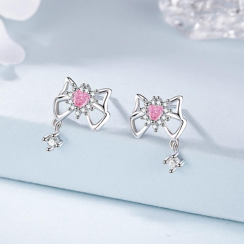 Bow Tassel Earrings Women s Fashion Light Luxury Cold Wind Earrings Pink Diamond Zircon Ear Jewelry Gift
Bow Tassel Earrings Women s Fashion Light Luxury Cold Wind Earrings Pink Diamond Zircon Ear Jewelry Gift