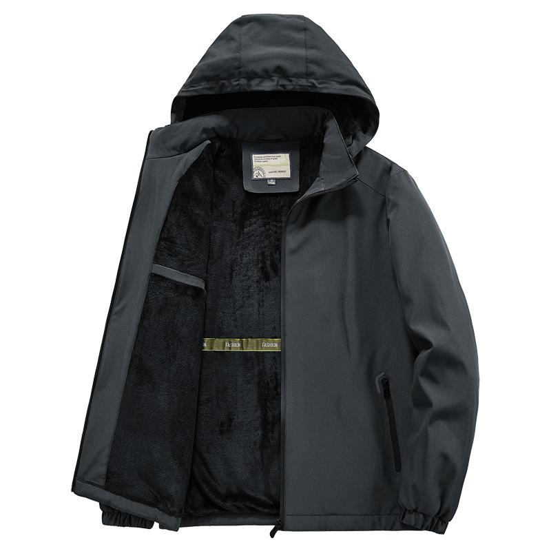 Куртка мужская осенняя одежда свободная большого размера зимняя флисовая утолщенная повседневная спортивная куртка 4XL