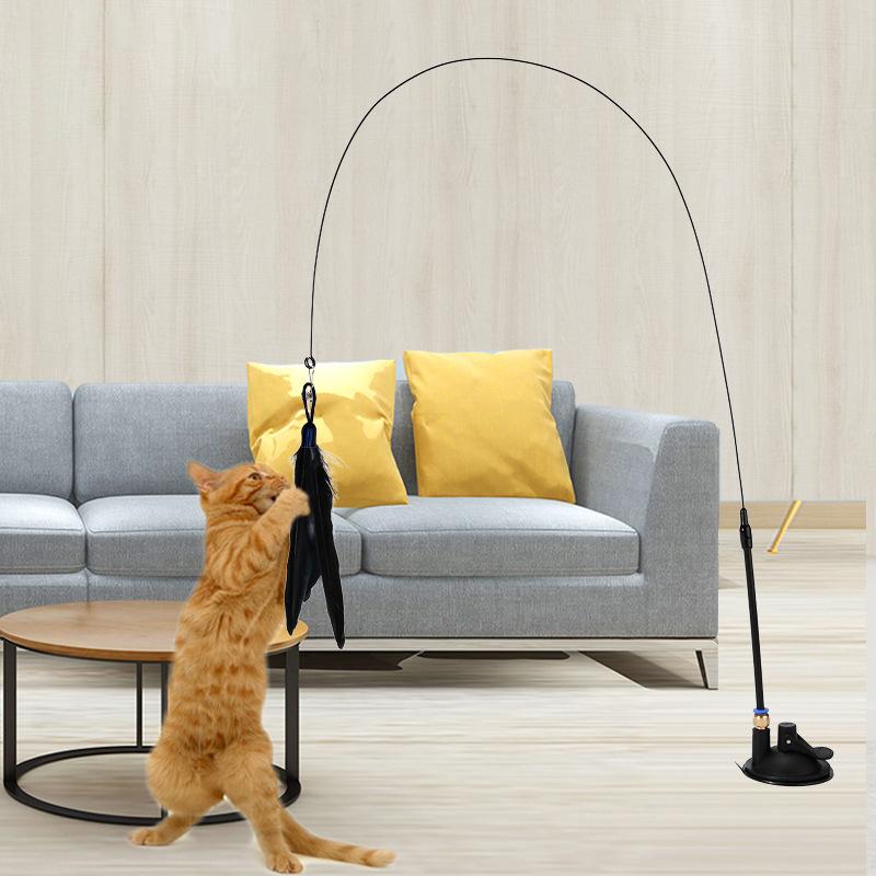 Cats Toys Feathers Wand Interactive Toy Kitten Toys with Super Suction Cup Detachable Feather Replacements Cat Accesorios
Cats Toys Feathers Wand Interactive Toy Kitten Toys with Super Suction Cup Detachable Feather Replacements Cat Accesorios