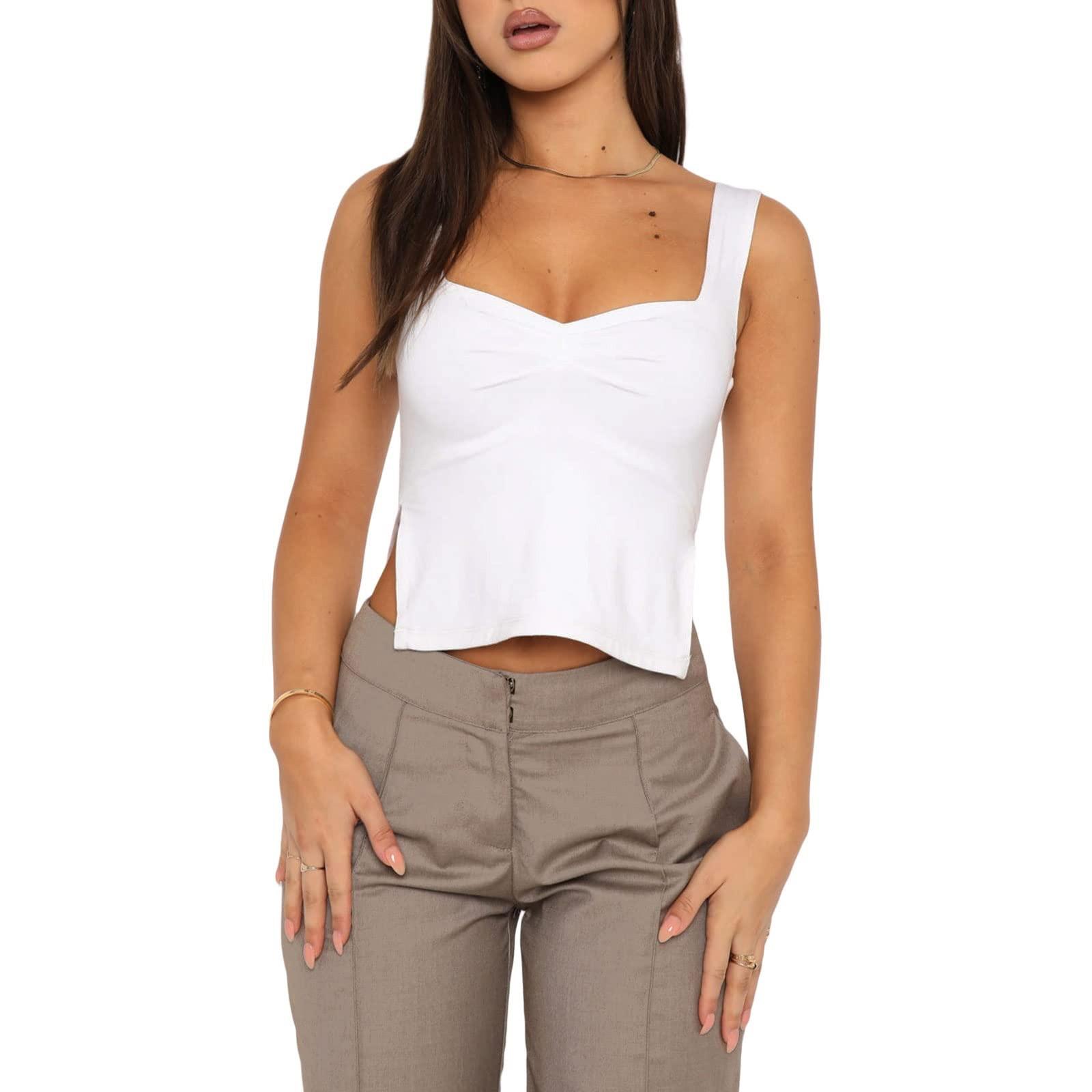 Women Sexy Ruched Front Sleeveless Cowl Neck Strappy Tank Top Slim Fit Backless Cami Top L білий
Women Sexy Ruched Front Sleeveless Cowl Neck Strappy Tank Top Slim Fit Backless Cami Top L білий