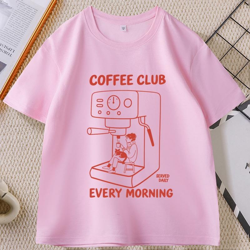 Coffee Club Every Morning Graphic T Shirt Espresso Machine Cozy Coffee Lover Tee Shirt Casual Cotton Short Sleeves Streetwear XXL рожевий
Coffee Club Every Morning Graphic T Shirt Espresso Machine Cozy Coffee Lover Tee Shirt Casual Cotton Short Sleeves Streetwear XXL рожевий