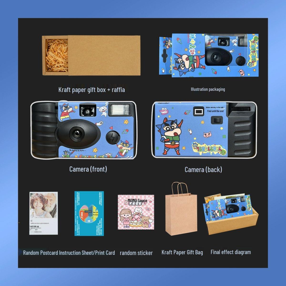 Одноразова ретро плівкова камера в стилі Crayon Shin-chan Action Kamen, ідеальний подарунок на день народження студента
Одноразова ретро плівкова камера в стилі Crayon Shin-chan Action Kamen, ідеальний подарунок на день народження студента