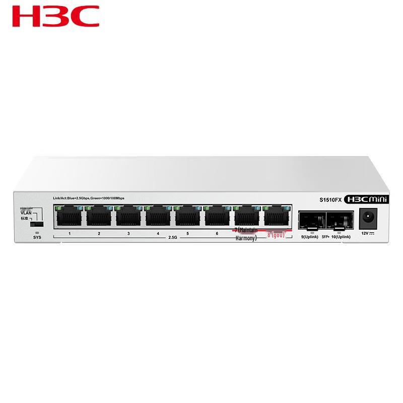 H3C S1510FX 2.5G/10G Unmanaged Ethernet Switch
H3C S1510FX 2.5G/10G Unmanaged Ethernet Switch