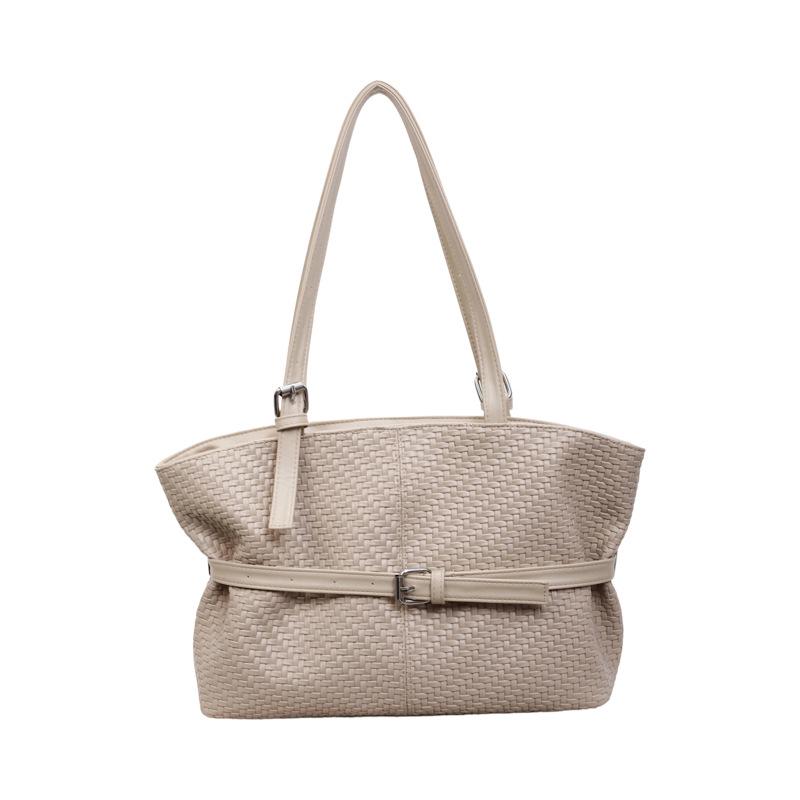 Woven Texture Pleated Tote Bag Large Capacity Soft Leather Shoulder Bag With Belt Strap Design Women Commuting Underarm Handbag хакі
Woven Texture Pleated Tote Bag Large Capacity Soft Leather Shoulder Bag With Belt Strap Design Women Commuting Underarm Handbag хакі