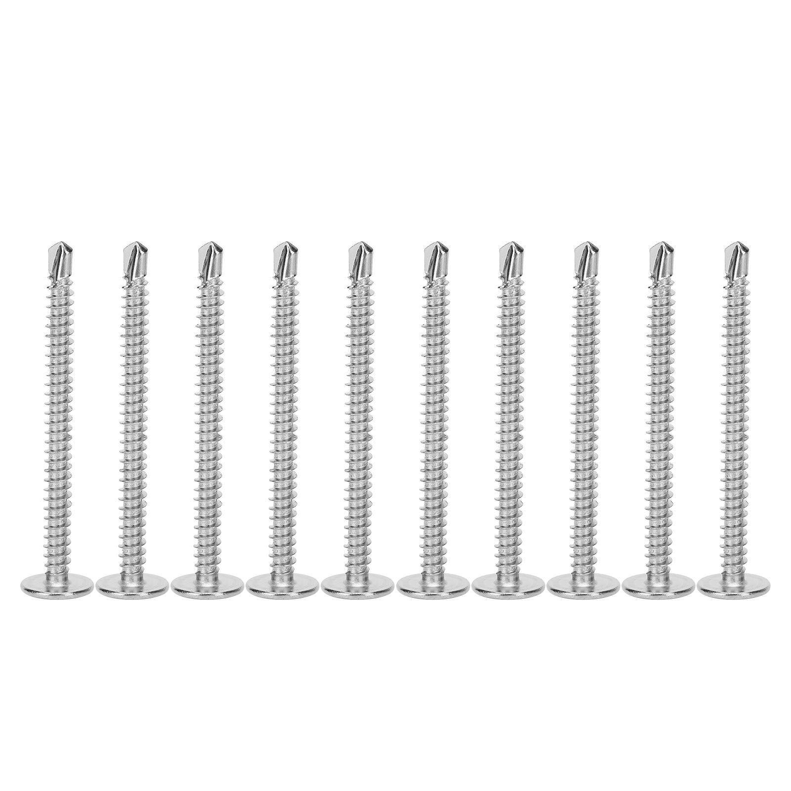 250Pcs Self Tapping Screws 410 Stainless Steel M4.2x50mm Crossed Screw AntiRust Corrosion Resistant
250Pcs Self Tapping Screws 410 Stainless Steel M4.2x50mm Crossed Screw AntiRust Corrosion Resistant