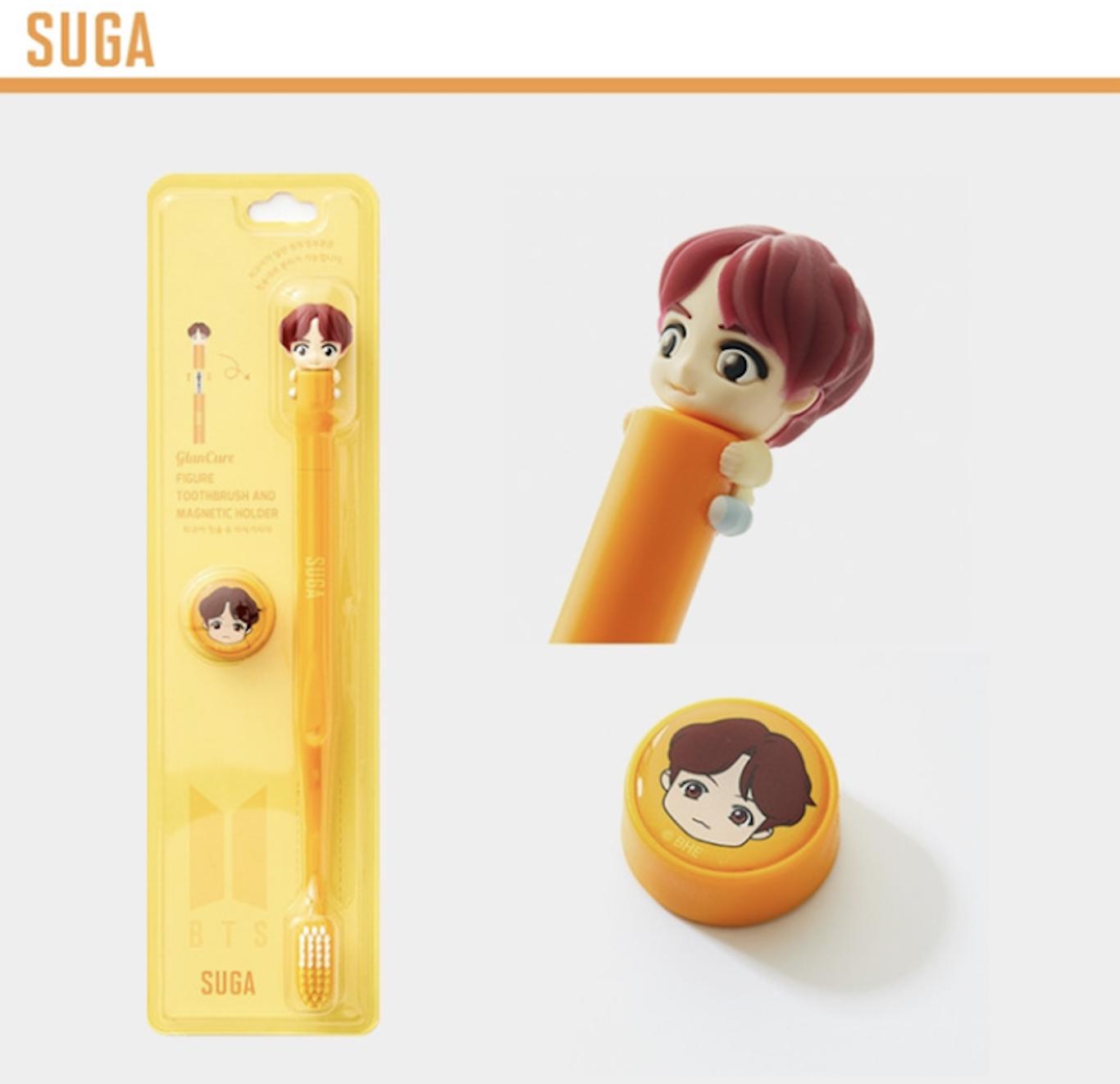 Набор магнитных держателей для зубных щеток с фигуркой персонажа BTS SUGA
Набор магнитных держателей для зубных щеток с фигуркой персонажа BTS SUGA