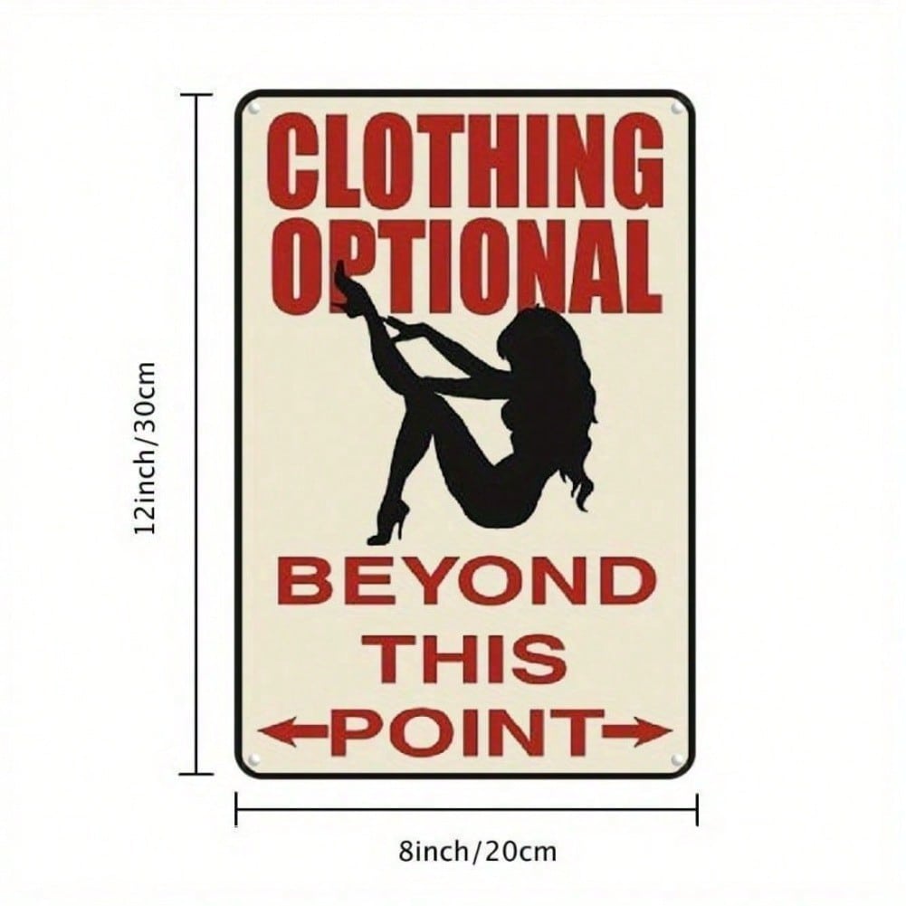 Clothing Optional Novelty Metal Sign 8x12 Red Black Iron Art Silhouette Wall Decor 20x30 різнокольоровий
Clothing Optional Novelty Metal Sign 8x12 Red Black Iron Art Silhouette Wall Decor 20x30 різнокольоровий