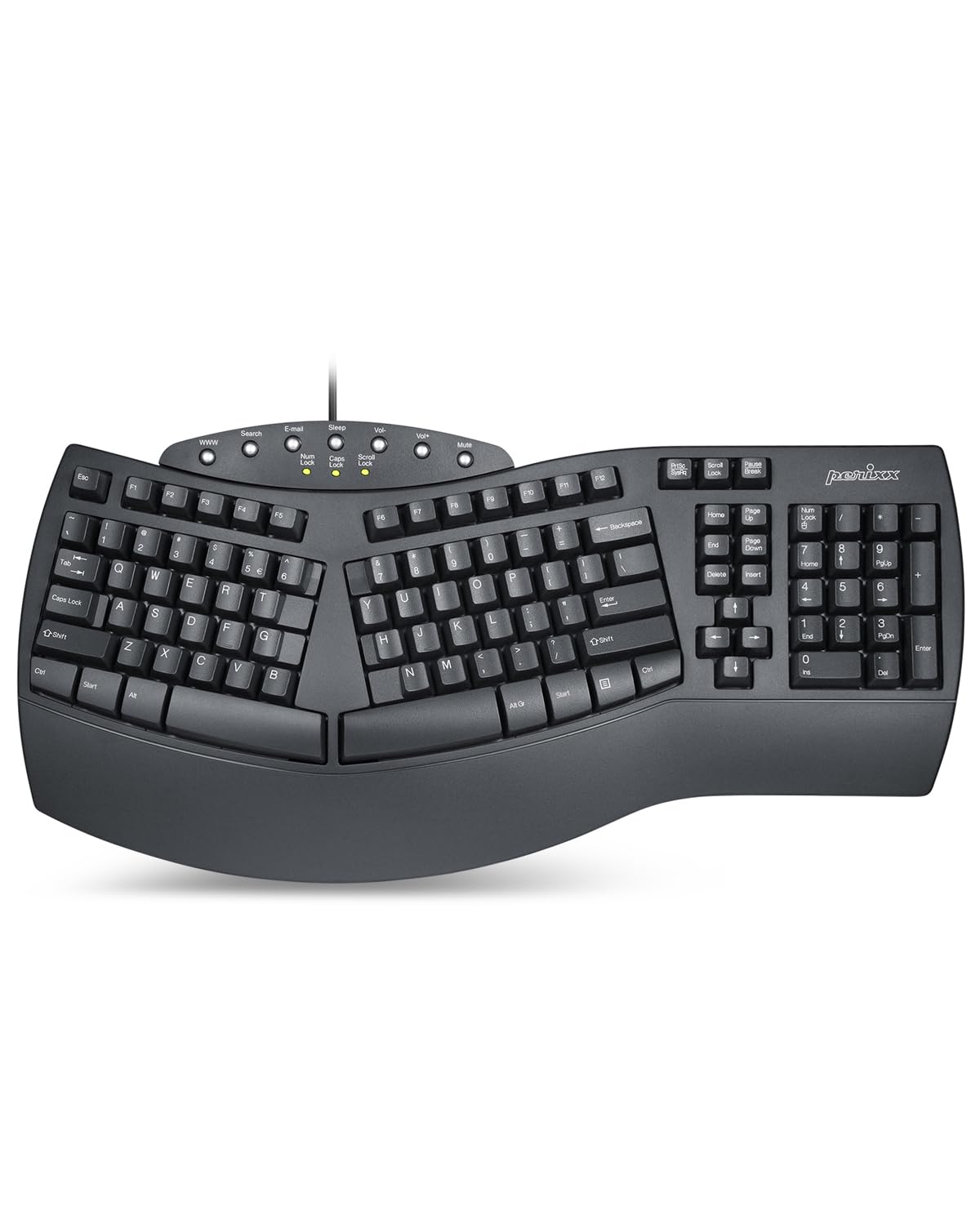 Perixx Ergonomic English Full Left and Right Separated 104 3D Tendonitis Prevention Guaranteed PERIBOARD-512BUS Keyboard, Wired, Layout, Size, Type,
Perixx Ergonomic English Full Left and Right Separated 104 3D Tendonitis Prevention Guaranteed PERIBOARD-512BUS Keyboard, Wired, Layout, Size, Type,