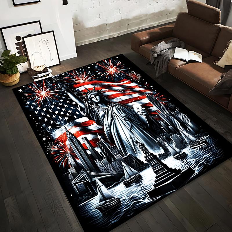 Statue of Liberty with USA Flag, Fireworks, and New York Skyline Rug Suitable for use as an anti-slip for living room bedroom sofas 40x60cm( 15x23in )
Statue of Liberty with USA Flag, Fireworks, and New York Skyline Rug Suitable for use as an anti-slip for living room bedroom sofas 40x60cm( 15x23in )