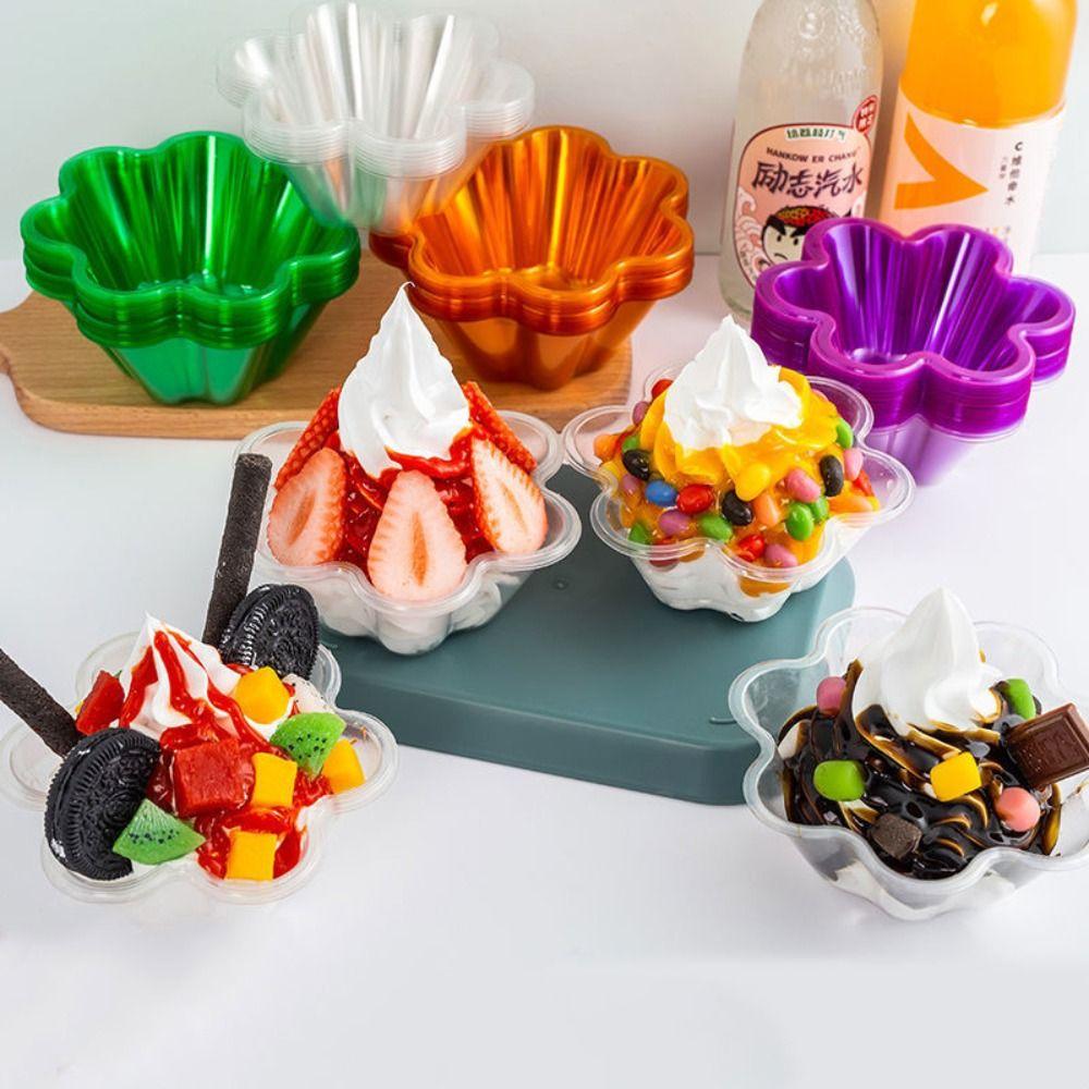 50 Pcs Transparent Flower-Shaped Sundae Cup Plastic Dessert Serving Cups Ice Cream Bowls Bakery 300ml прозорий
50 Pcs Transparent Flower-Shaped Sundae Cup Plastic Dessert Serving Cups Ice Cream Bowls Bakery 300ml прозорий