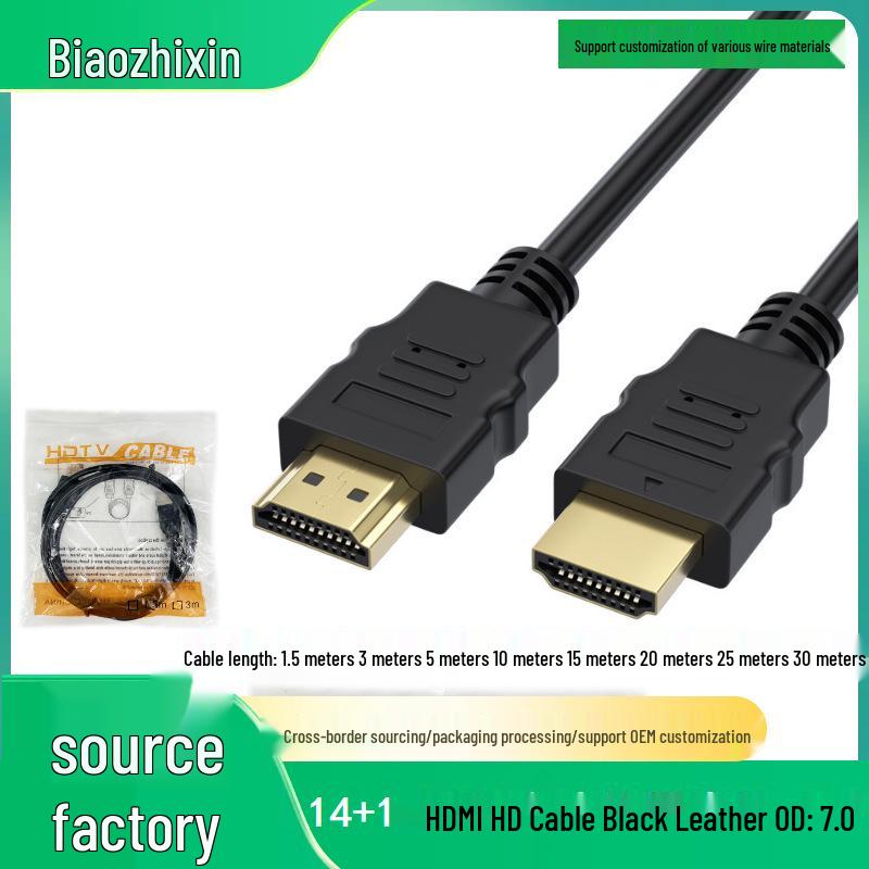 Черный кабель HDMI - от 1,5 до 20 метров, версия 1.4, подключение аудио и видео высокой четкости. 25 meters
Черный кабель HDMI - от 1,5 до 20 метров, версия 1.4, подключение аудио и видео высокой четкости. 25 meters