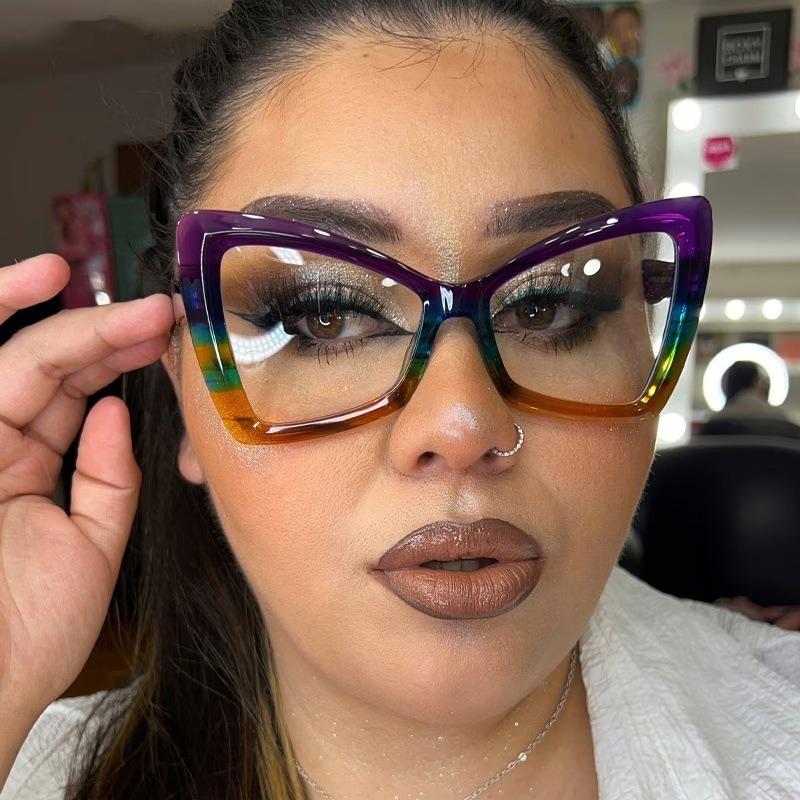Oversized Cat Eye Fashion Glasses for Women Trendy Contrast Color Design Frame Butterfly Eyewear
Oversized Cat Eye Fashion Glasses for Women Trendy Contrast Color Design Frame Butterfly Eyewear