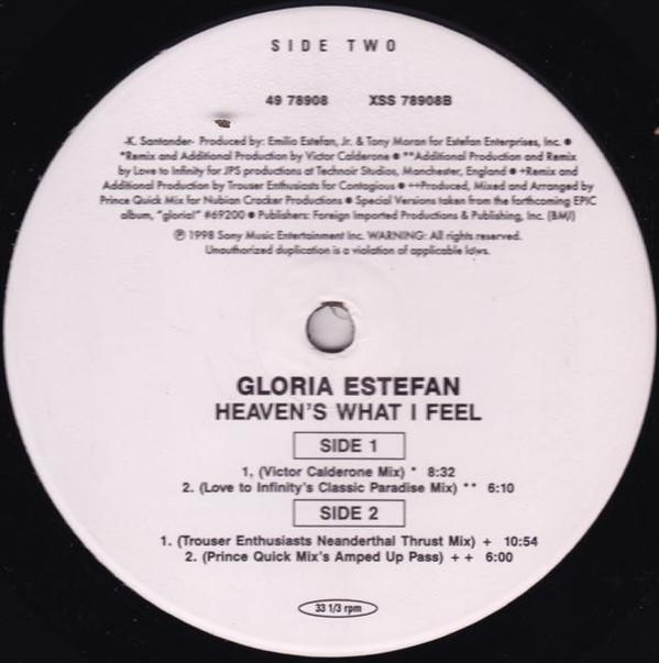 12inch Record GLORIA ESTEFAN - Heaven s What I Feel 4978908 Epic 1998 US Dance & Electronica Used
12inch Record GLORIA ESTEFAN - Heaven s What I Feel 4978908 Epic 1998 US Dance & Electronica Used