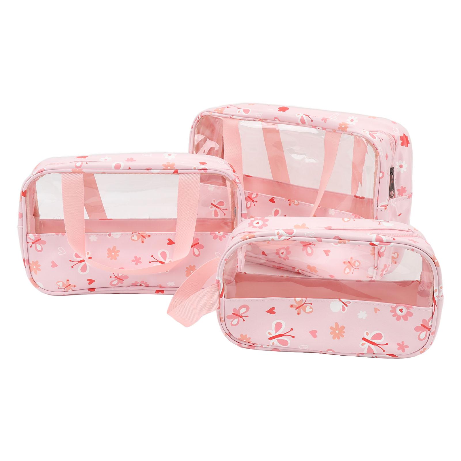 3 Sizes Waterproof Clear Toiletry Bags with Zipper Carry Handle Transparent PVC PU Cosmetic Makeup Bags Pouch for Beach Swimming Pink
3 Sizes Waterproof Clear Toiletry Bags with Zipper Carry Handle Transparent PVC PU Cosmetic Makeup Bags Pouch for Beach Swimming Pink