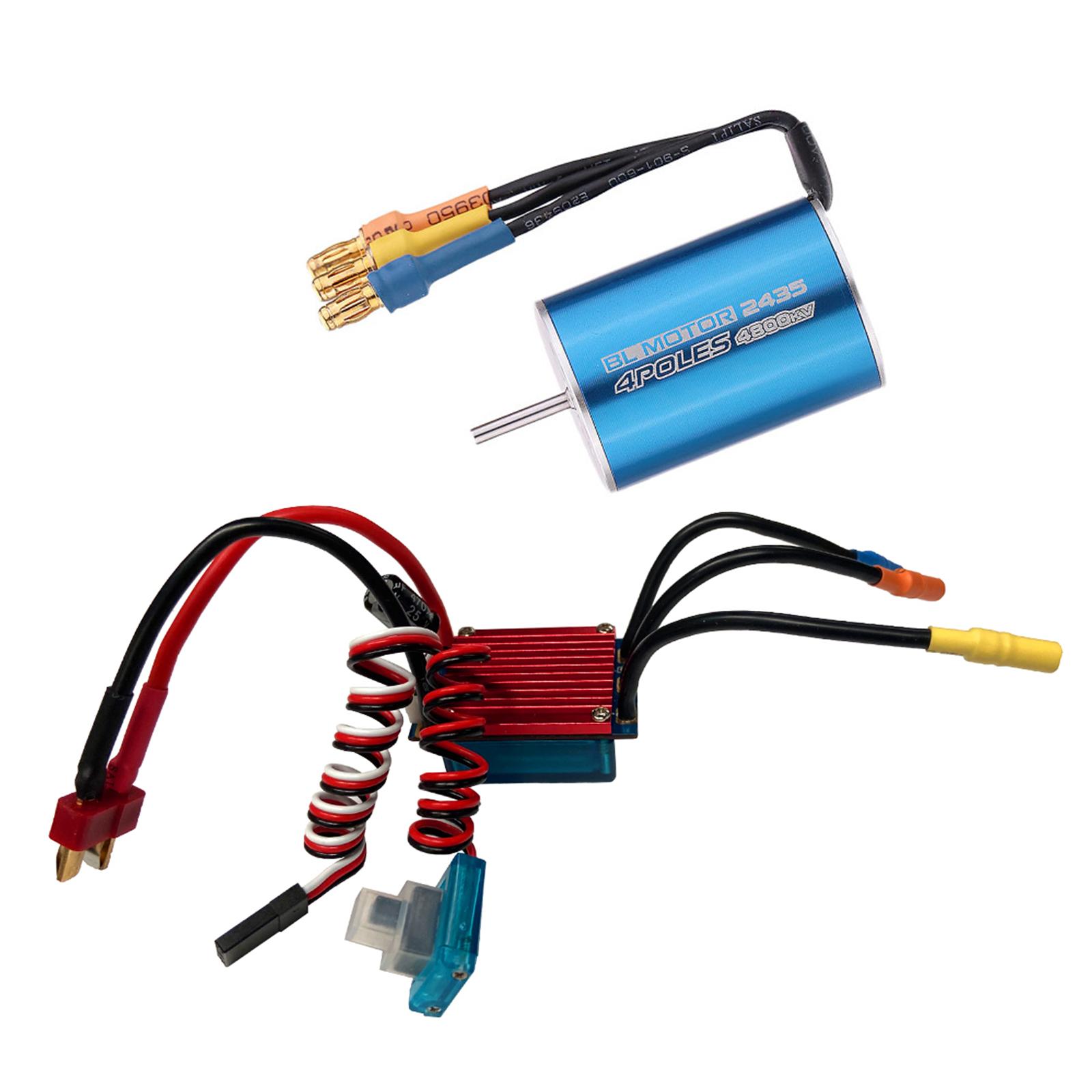 2435 4800KV 4P Aluminum Alloy Sensorless Brushless Motor with 25A Brushless ESC(Electric Speed Controller) for 1/16 1/18 RC Car Truck різнокольоровий
2435 4800KV 4P Aluminum Alloy Sensorless Brushless Motor with 25A Brushless ESC(Electric Speed Controller) for 1/16 1/18 RC Car Truck різнокольоровий
