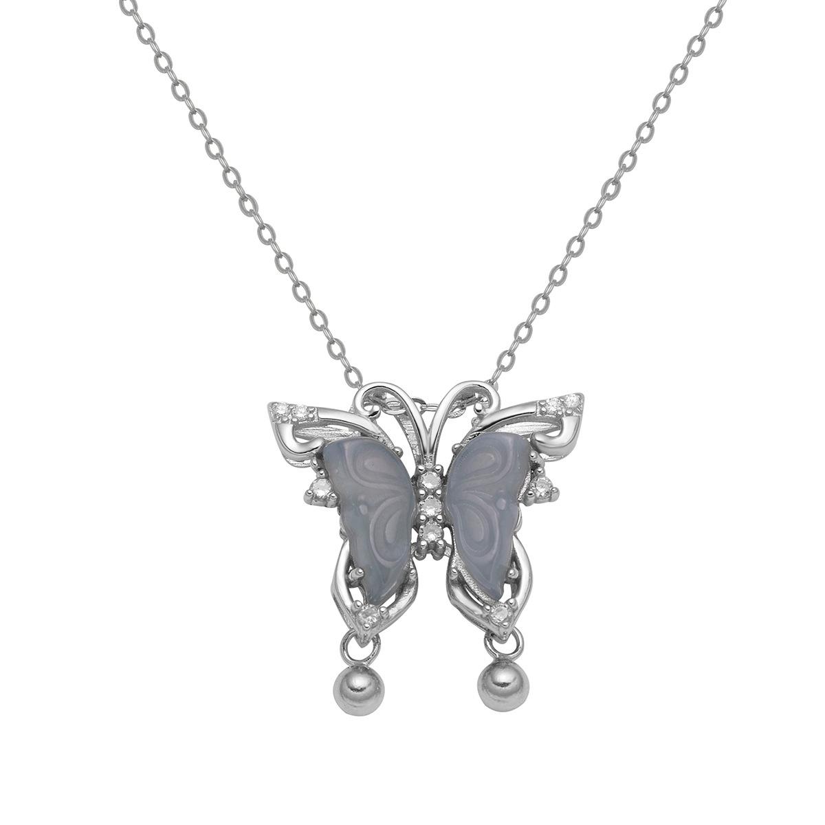 S925 стерлінгового срібла жадеїт метелик намисто жіночий легкий розкішний небезпечний матеріал кулон метелик холодний ланцюжок ключиці 925 Silver
S925 стерлінгового срібла жадеїт метелик намисто жіночий легкий розкішний небезпечний матеріал кулон метелик холодний ланцюжок ключиці 925 Silver