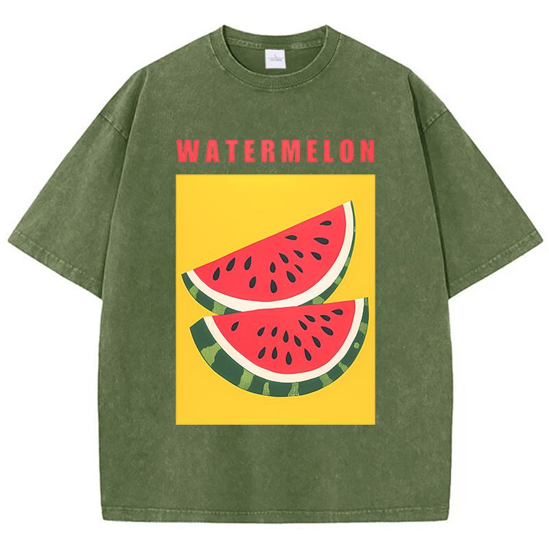 Watermelon Printing Washed TShirts Womens Cotton T Shirts Distressed ONeck Comfortable Tops Summer Casual Womans Streetwear S
Watermelon Printing Washed TShirts Womens Cotton T Shirts Distressed ONeck Comfortable Tops Summer Casual Womans Streetwear S