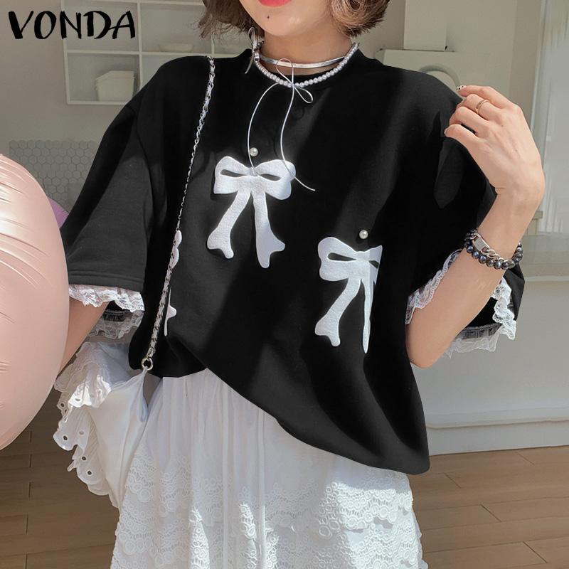 VONDA Summer Women O Neck Bow Knot Print Short Sleeve Casual T-shirts Tops 5XL помаранчевий
VONDA Summer Women O Neck Bow Knot Print Short Sleeve Casual T-shirts Tops 5XL помаранчевий