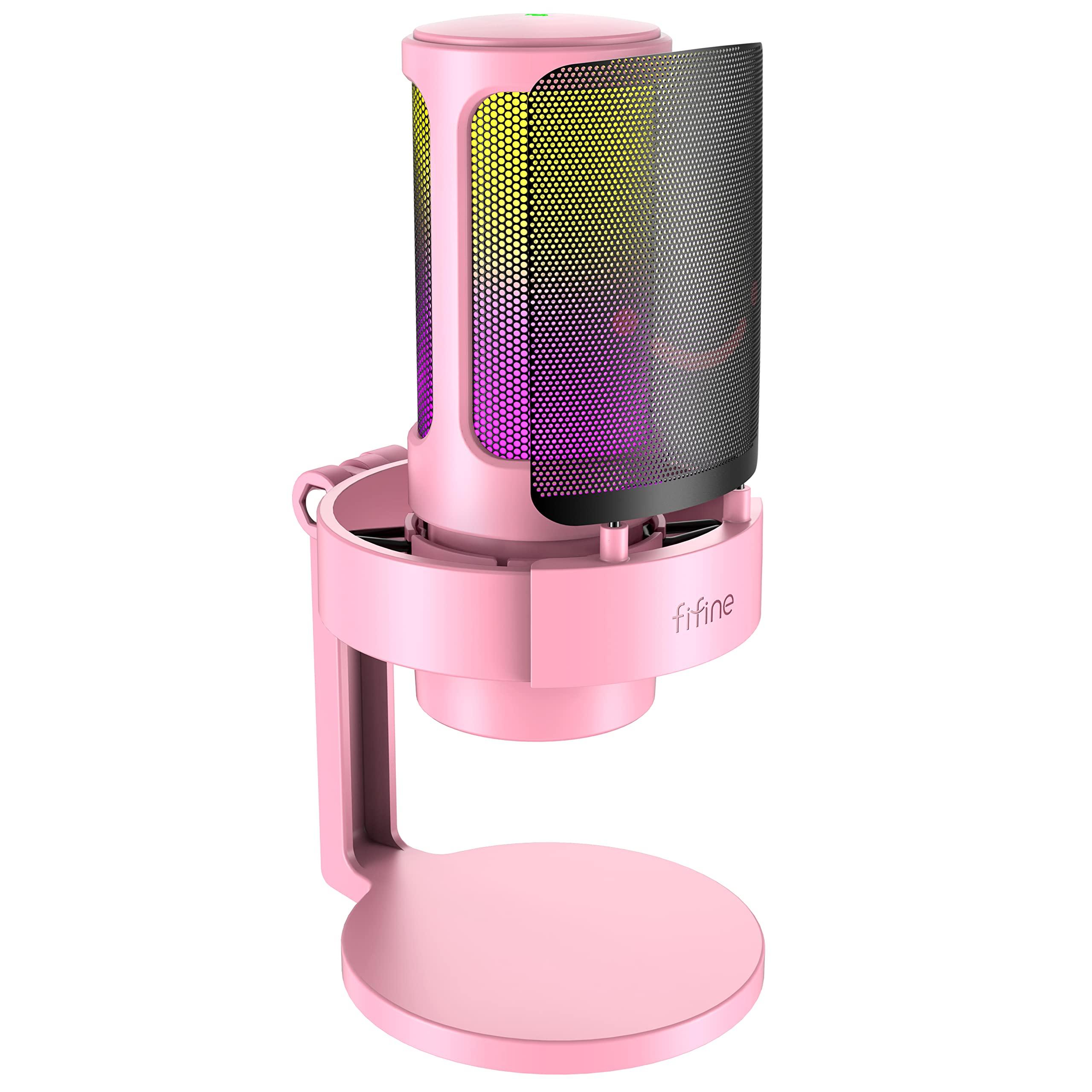 FIFINE USB Condenser Microphone RGB Light Cardioid Directionality Plug Play PC Microphone PlayStation Microphone with USB Cable Touch Mute RGB Control
FIFINE USB Condenser Microphone RGB Light Cardioid Directionality Plug Play PC Microphone PlayStation Microphone with USB Cable Touch Mute RGB Control