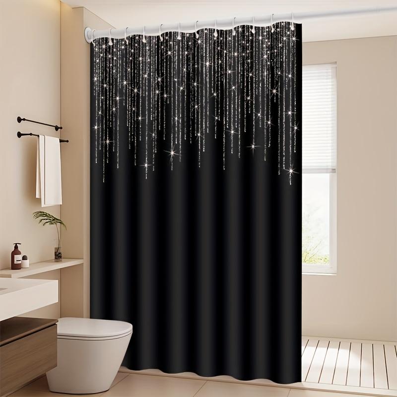 Starry Rain Shower Curtain Black Background White Glittering Lines Waterproof Bath Decor Modern Celestial Bathroom Curtains W60H190(CM)-1 Pcs
Starry Rain Shower Curtain Black Background White Glittering Lines Waterproof Bath Decor Modern Celestial Bathroom Curtains W60H190(CM)-1 Pcs