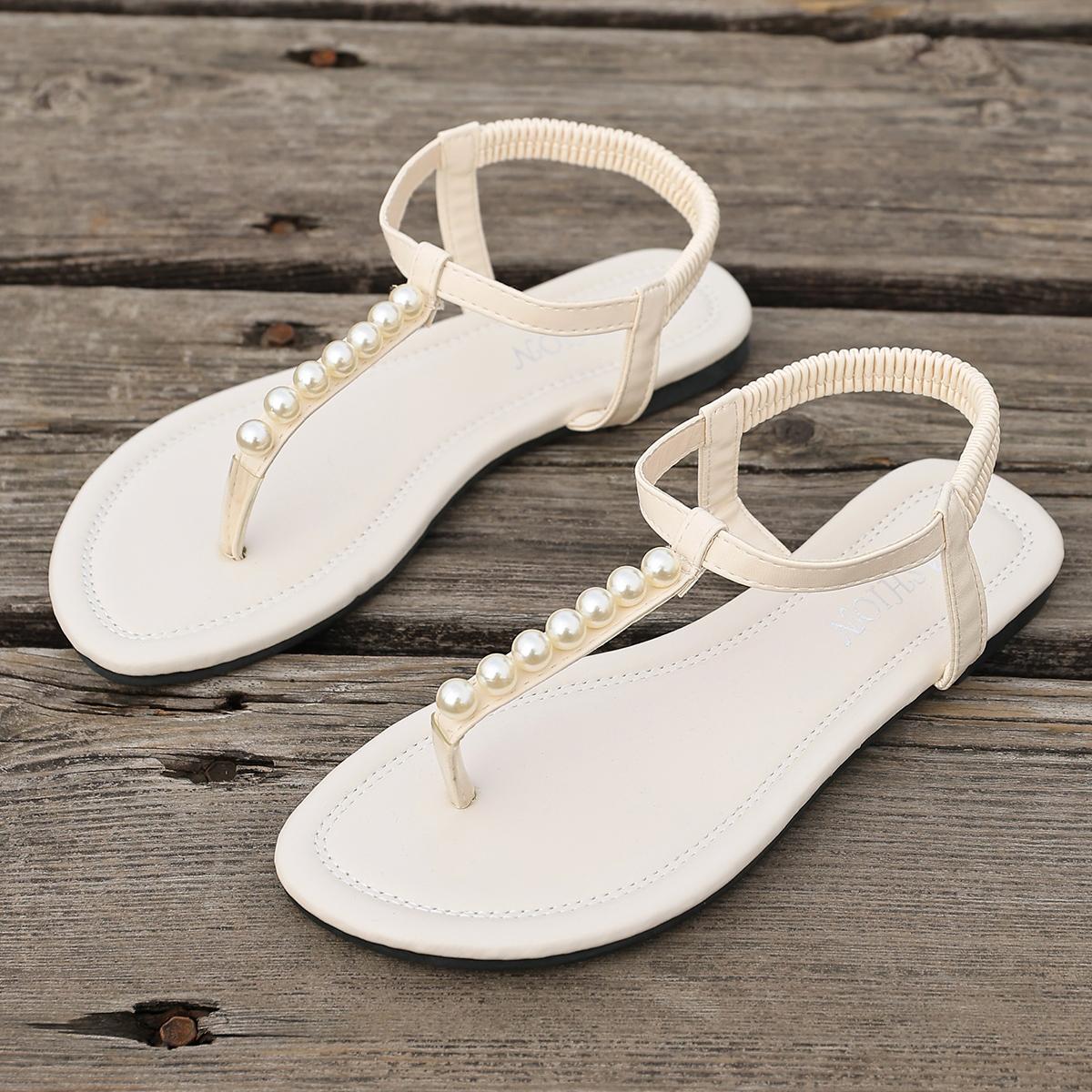 2025 The New Summer Sandals Women Fashion Casual Beach Outdoor Flip Flop Sandals Pearl Decoration Ladies Flat Shoes Plus Size 41 білий
2025 The New Summer Sandals Women Fashion Casual Beach Outdoor Flip Flop Sandals Pearl Decoration Ladies Flat Shoes Plus Size 41 білий