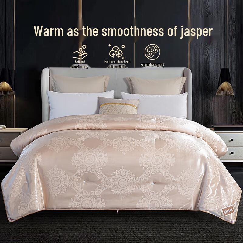 Hengyuanxiang Luxury Gold Jacquard Wild Tussah Silk All-Season Quilt
Hengyuanxiang Luxury Gold Jacquard Wild Tussah Silk All-Season Quilt