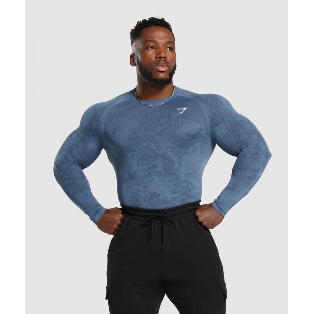 GYMSHARK Geo Бесшовная футболка с длинным рукавом Выцветший синий Титановый синий A5A2C UCMZ
GYMSHARK Geo Бесшовная футболка с длинным рукавом Выцветший синий Титановый синий A5A2C UCMZ
