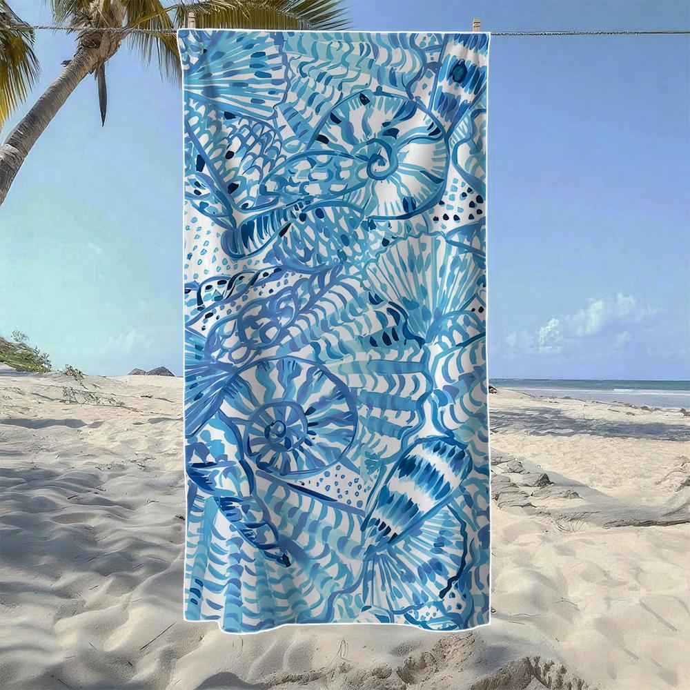 Abstract Ocean Blue Gradient Shell Beach Towel, Soft Quick-Drying, Perfect For Portable Outdoor Travel, Camping And Summer Beach W30*H60(CM)
Abstract Ocean Blue Gradient Shell Beach Towel, Soft Quick-Drying, Perfect For Portable Outdoor Travel, Camping And Summer Beach W30*H60(CM)