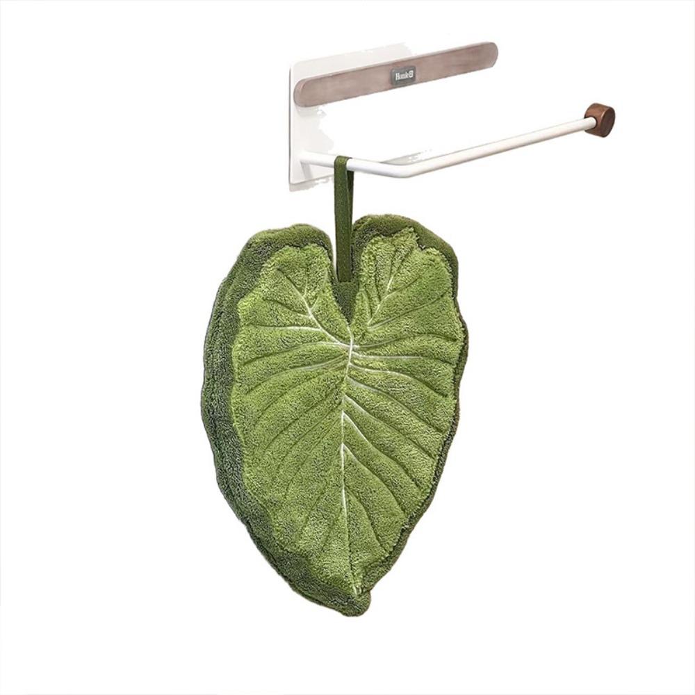 1PC creative leaf bathroom hand towel, hanging design absorbent material towel, for bathroom, restaurant, kitchen
1PC creative leaf bathroom hand towel, hanging design absorbent material towel, for bathroom, restaurant, kitchen