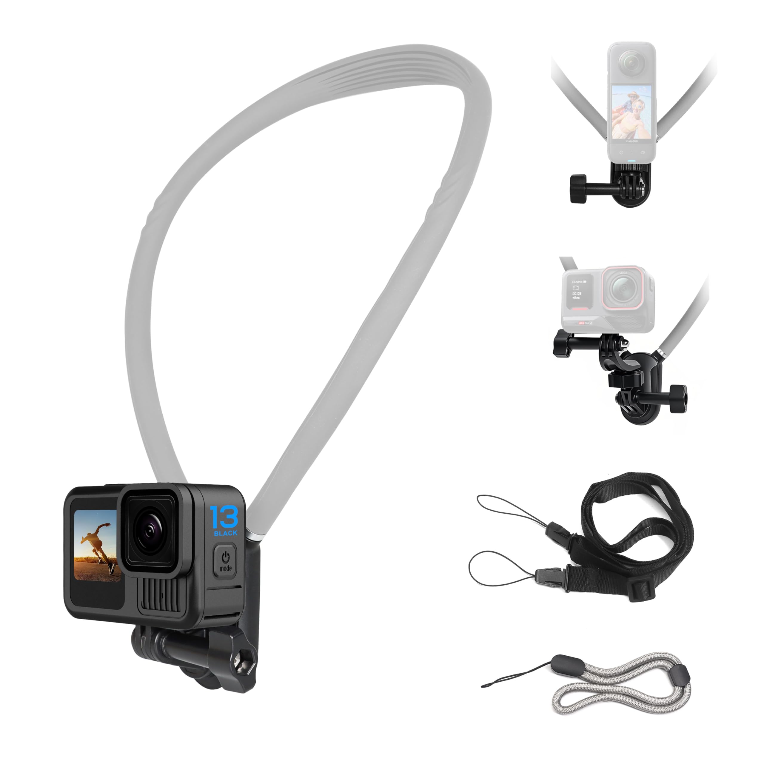 FitStill Necklace Mount for Action Silicone Compatible with Go Pro hero DJI action 5 INSTA 360 pro pro Cameras, Locking, 13/12/11/10/9/4k/mini/max,
FitStill Necklace Mount for Action Silicone Compatible with Go Pro hero DJI action 5 INSTA 360 pro pro Cameras, Locking, 13/12/11/10/9/4k/mini/max,