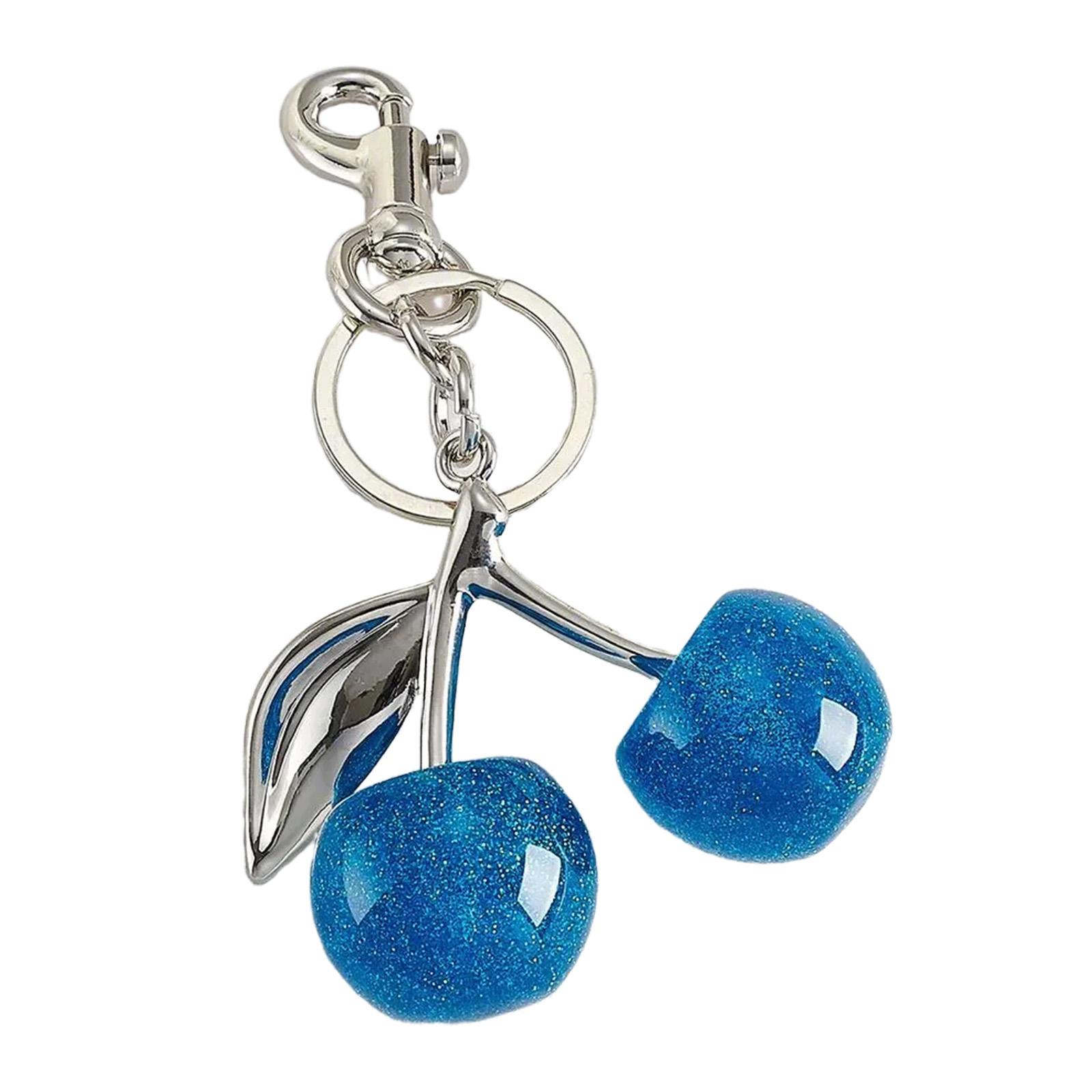 Вишневый брелок из смолы и сплава, ручной работы, фруктовый шарм для сумок и ключей, модные аксессуары для сумок, ювелирные изделия для кошелька 3