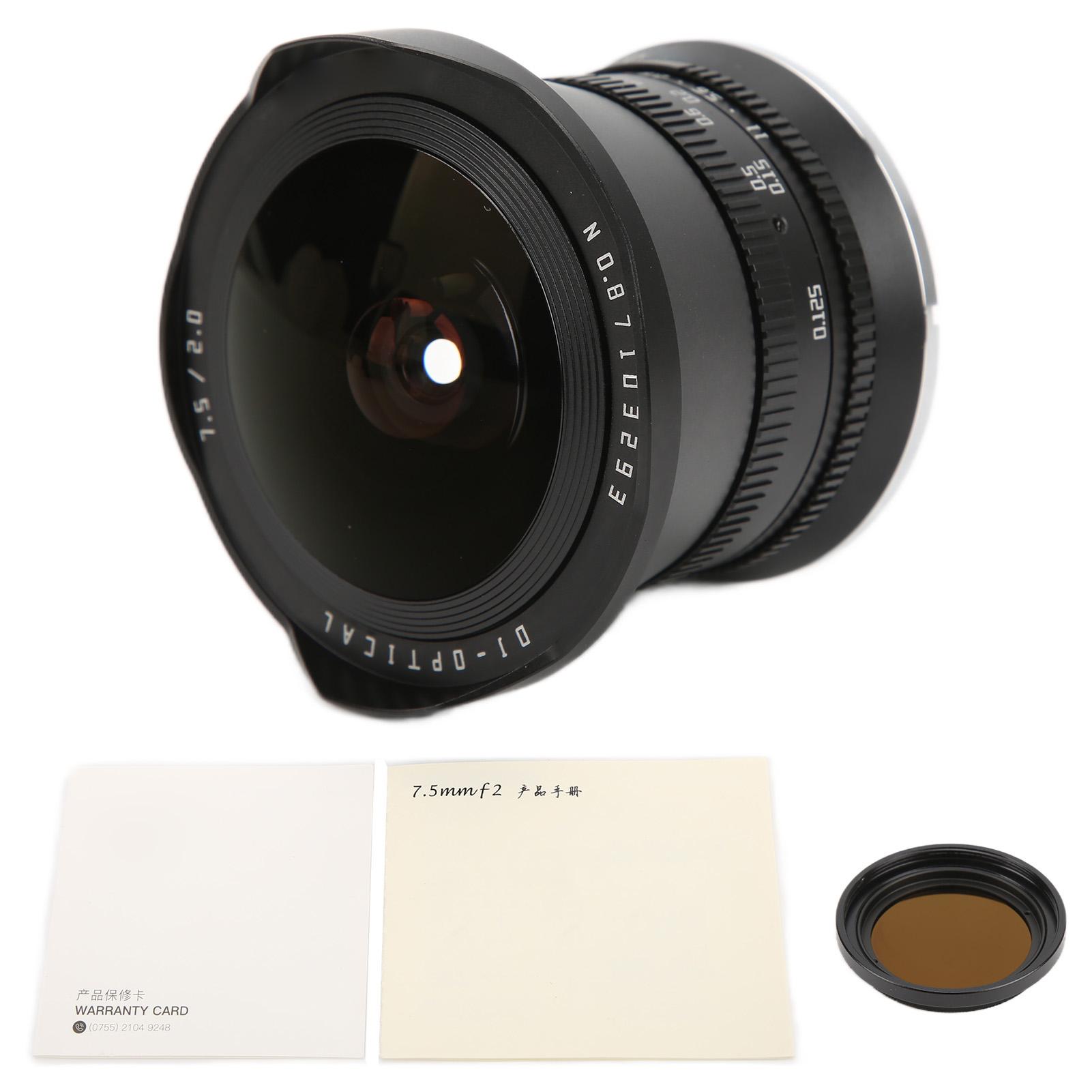 Объектив TTArtisan 7.5mm F2 с большой апертурой и креплением Z для корпуса камеры Nikon Z6 Z7 II
Объектив TTArtisan 7.5mm F2 с большой апертурой и креплением Z для корпуса камеры Nikon Z6 Z7 II