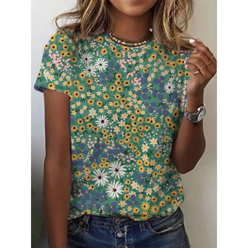 Fashion Women s Crew Neck T-Shirt Short Sleeve Summer 3D Flower Color Printing 6XL
Fashion Women s Crew Neck T-Shirt Short Sleeve Summer 3D Flower Color Printing 6XL