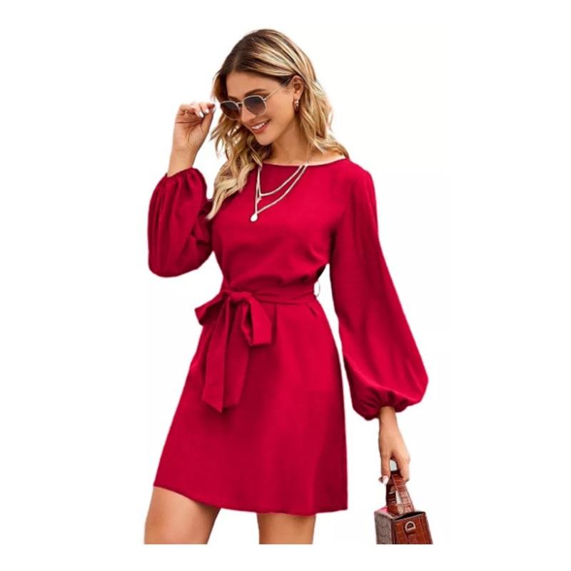 European And American Style Ladies Summer New Style With Mid-length Solid Color Temperament Commuter Thin Pullover High Waist Dress For Women XS розы красного
European And American Style Ladies Summer New Style With Mid-length Solid Color Temperament Commuter Thin Pullover High Waist Dress For Women XS розы красного