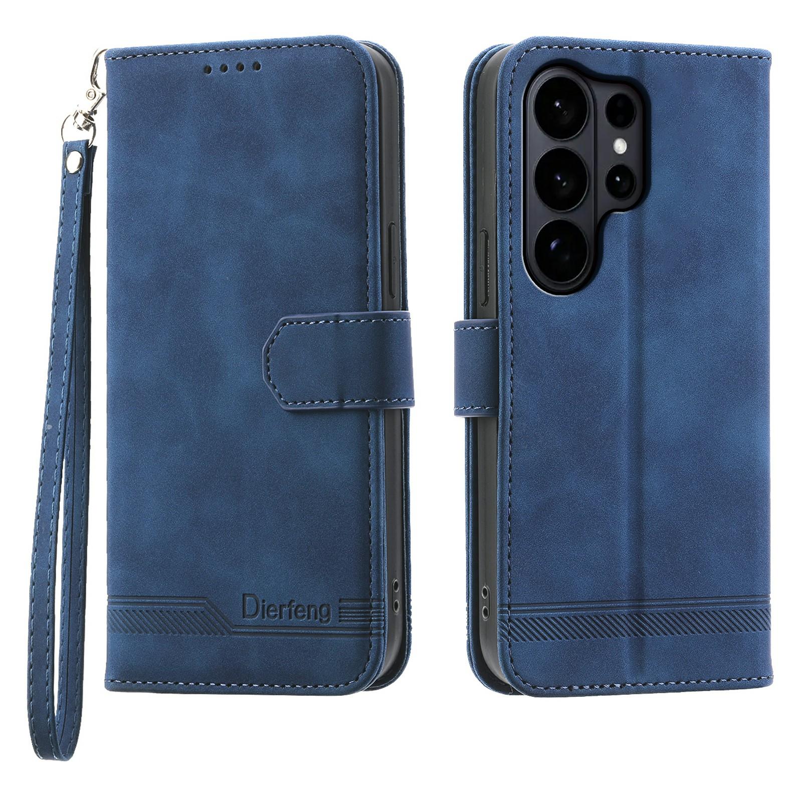 DIERFENG DF-03 For Samsung Galaxy S26 Ultra Case Lines Imprint Wallet Leather Phone Cover with Wrist Strap
DIERFENG DF-03 For Samsung Galaxy S26 Ultra Case Lines Imprint Wallet Leather Phone Cover with Wrist Strap