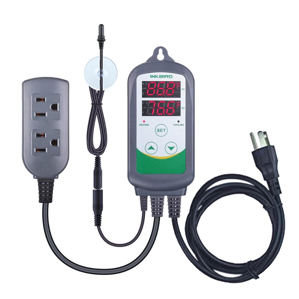 Inkbird Heating&Cooling Temperature Controller ITC-308S Thermostat Regulator Dual Relays With Waterproof Aquarium Probe Hot Sale US Socket
Inkbird Heating&Cooling Temperature Controller ITC-308S Thermostat Regulator Dual Relays With Waterproof Aquarium Probe Hot Sale US Socket