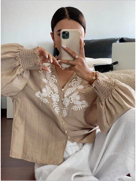 In Stock: 2025 Embroidered Loose Casual Long Sleeve Stand Collar Shirt for Summer and Autumn Extra Small
In Stock: 2025 Embroidered Loose Casual Long Sleeve Stand Collar Shirt for Summer and Autumn Extra Small