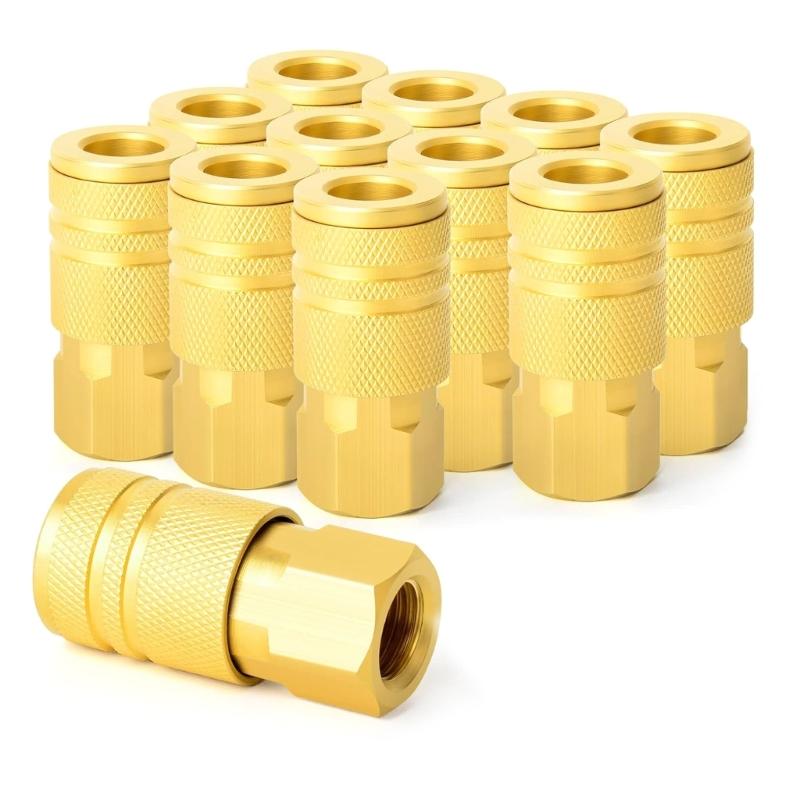 1/4inch Brass Female Air Hose Fittings Air Compressor Connectors Pack of 12 for Secure Connection in Industrial Setting 1
1/4inch Brass Female Air Hose Fittings Air Compressor Connectors Pack of 12 for Secure Connection in Industrial Setting 1