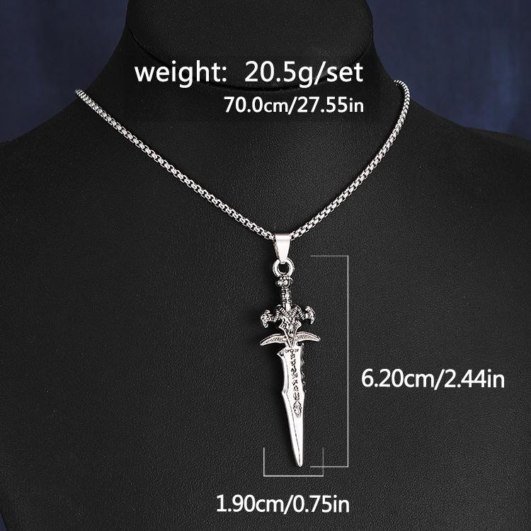 Ожерелье из титановой стали в форме палаша: Мужская подвеска-меч в стиле хип-хоп, новый выпуск.
Ожерелье из титановой стали в форме палаша: Мужская подвеска-меч в стиле хип-хоп, новый выпуск.