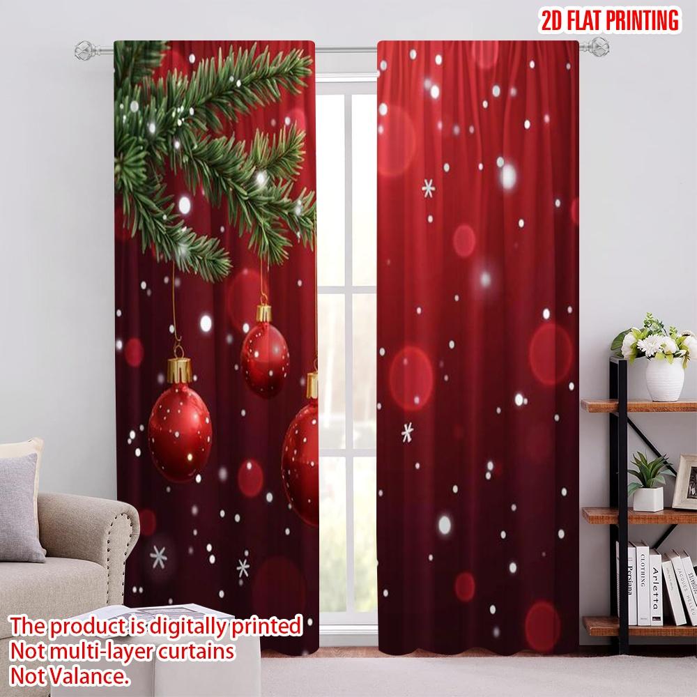 Flat Printing Merry Christmas Popular Drapes Snowflake Fabric Without Electricity Festive Holiday Home Curtains Set Of 2 Made Polyester W100*H70(CM)-Grommet top&1PCS
Flat Printing Merry Christmas Popular Drapes Snowflake Fabric Without Electricity Festive Holiday Home Curtains Set Of 2 Made Polyester W100*H70(CM)-Grommet top&1PCS
