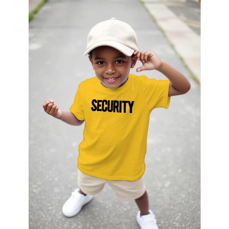 European size boys round-neck short-sleeved T-shirt with unique English patterns Security 164cm жовтий
European size boys round-neck short-sleeved T-shirt with unique English patterns Security 164cm жовтий