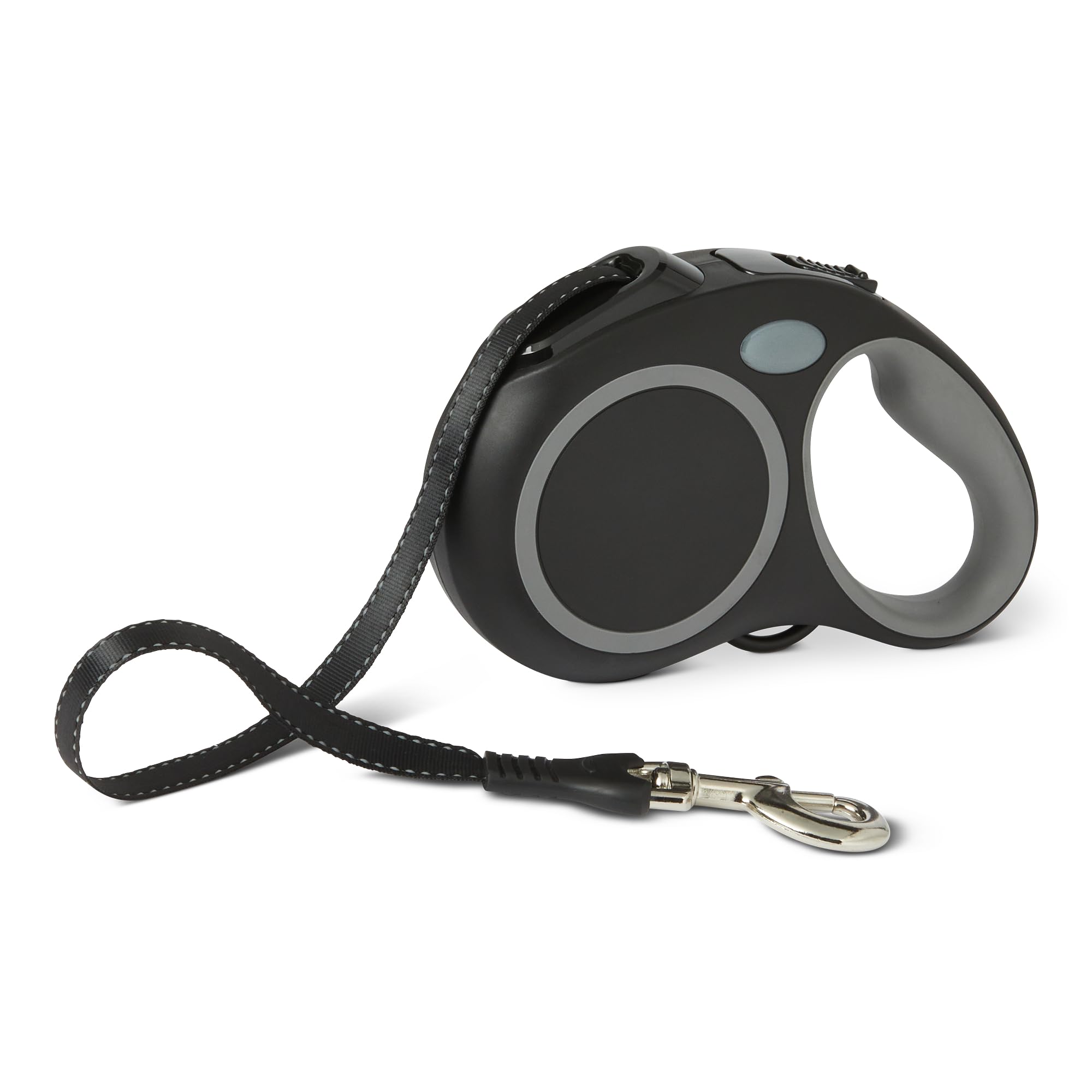 Amazon Basics Retractable Dog Leash with Reflective Brake for Dogs Up to Large Black Tape, One-Hand Function, 50kg, Size, 5m, чёрный
Amazon Basics Retractable Dog Leash with Reflective Brake for Dogs Up to Large Black Tape, One-Hand Function, 50kg, Size, 5m, чёрный