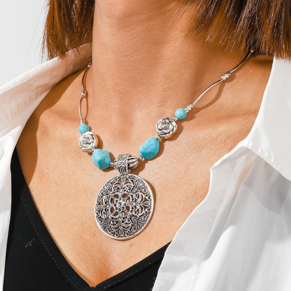 Metal Chain Stone Pedant Necklace Flower Bohemia Style Choker Chic Ethnic Style Necklaces Gifts Style D
Metal Chain Stone Pedant Necklace Flower Bohemia Style Choker Chic Ethnic Style Necklaces Gifts Style D