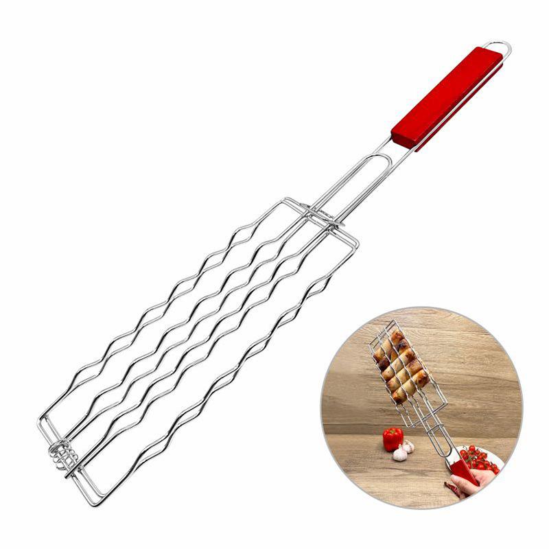 Portable Stainless Steel Hot Dog Grill Net For Outdoor BBQ Camping Travel Easy To Clean Long Handle Roasting Mesh Electroplated sausage net
Portable Stainless Steel Hot Dog Grill Net For Outdoor BBQ Camping Travel Easy To Clean Long Handle Roasting Mesh Electroplated sausage net