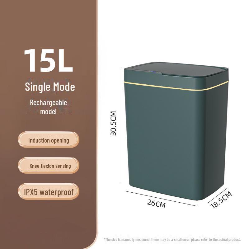 Розумний індукційний кошик для сміття з кришкою для дому – велика ємність для спальні, вітальні чи кухні. 15L Single Mode Battery зелений/смарагдовий
Розумний індукційний кошик для сміття з кришкою для дому – велика ємність для спальні, вітальні чи кухні. 15L Single Mode Battery зелений/смарагдовий