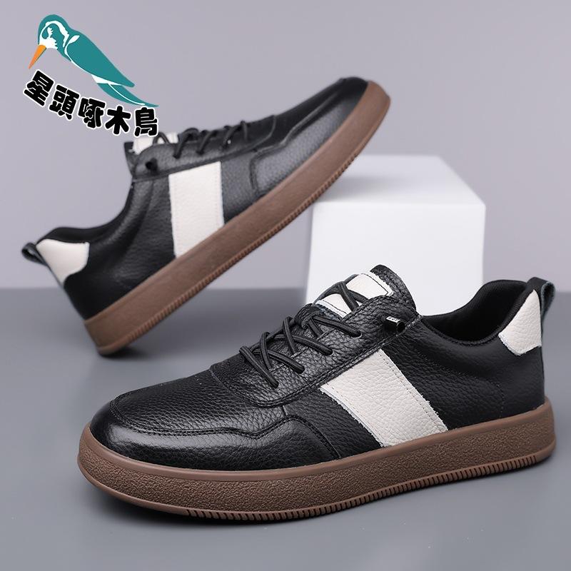 2025 spring and autumn new men s leather board shoes trend thick-soled color matching cowhide single shoes 44
2025 spring and autumn new men s leather board shoes trend thick-soled color matching cowhide single shoes 44