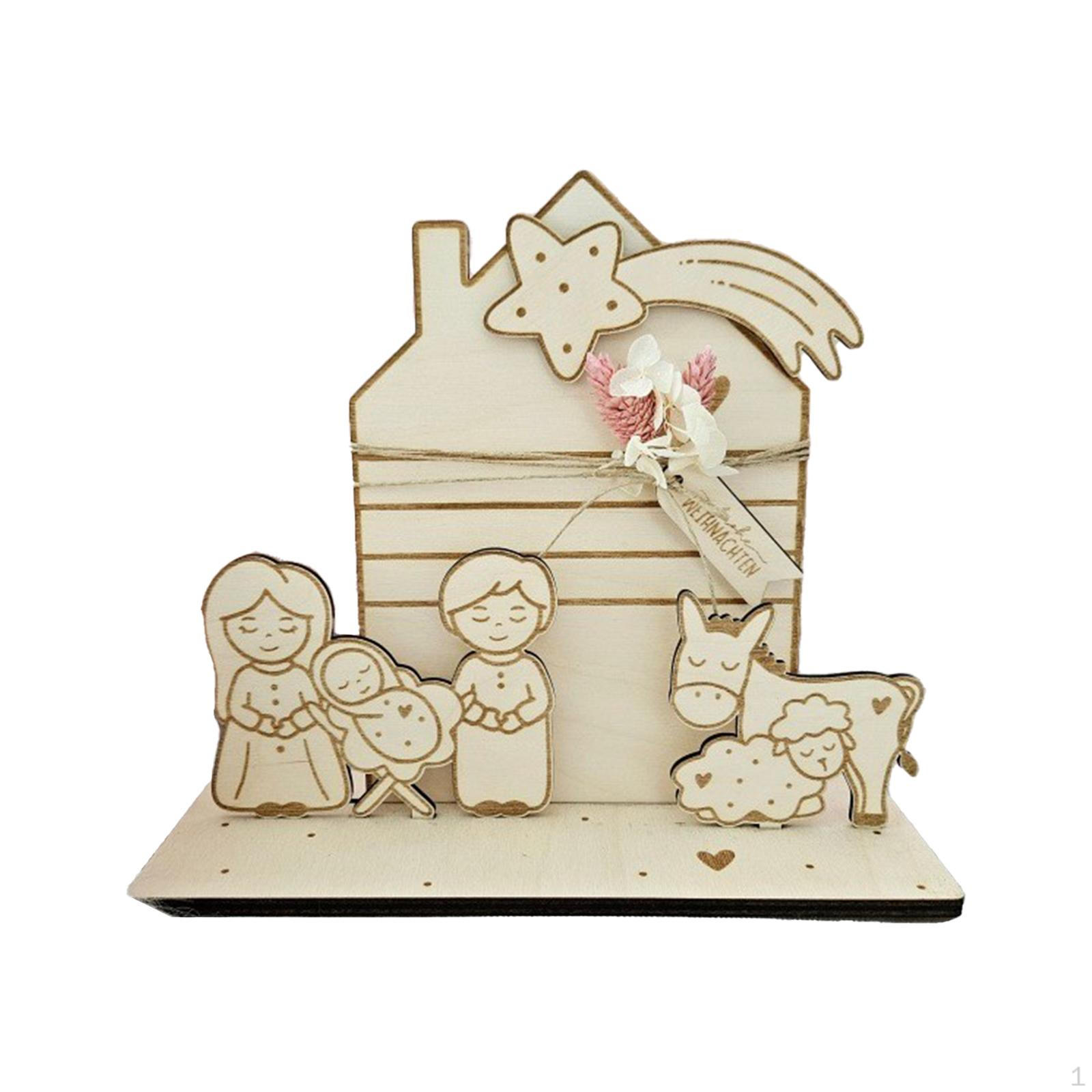 Wooden Art Craft Baby Birth Decoration Collectibles Decorative Christmas Decorations
Wooden Art Craft Baby Birth Decoration Collectibles Decorative Christmas Decorations